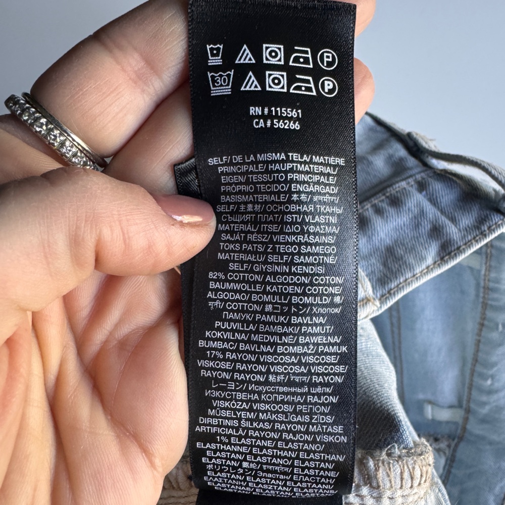 7 For All Mankind Blue Straight Jeans Faded Denim - Picture 5 of 7